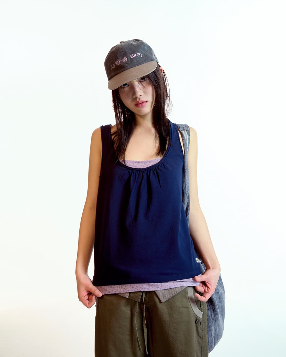 코이세이오 DUDU LAYERED SLEEVELESS NAVY 상품이미지2
