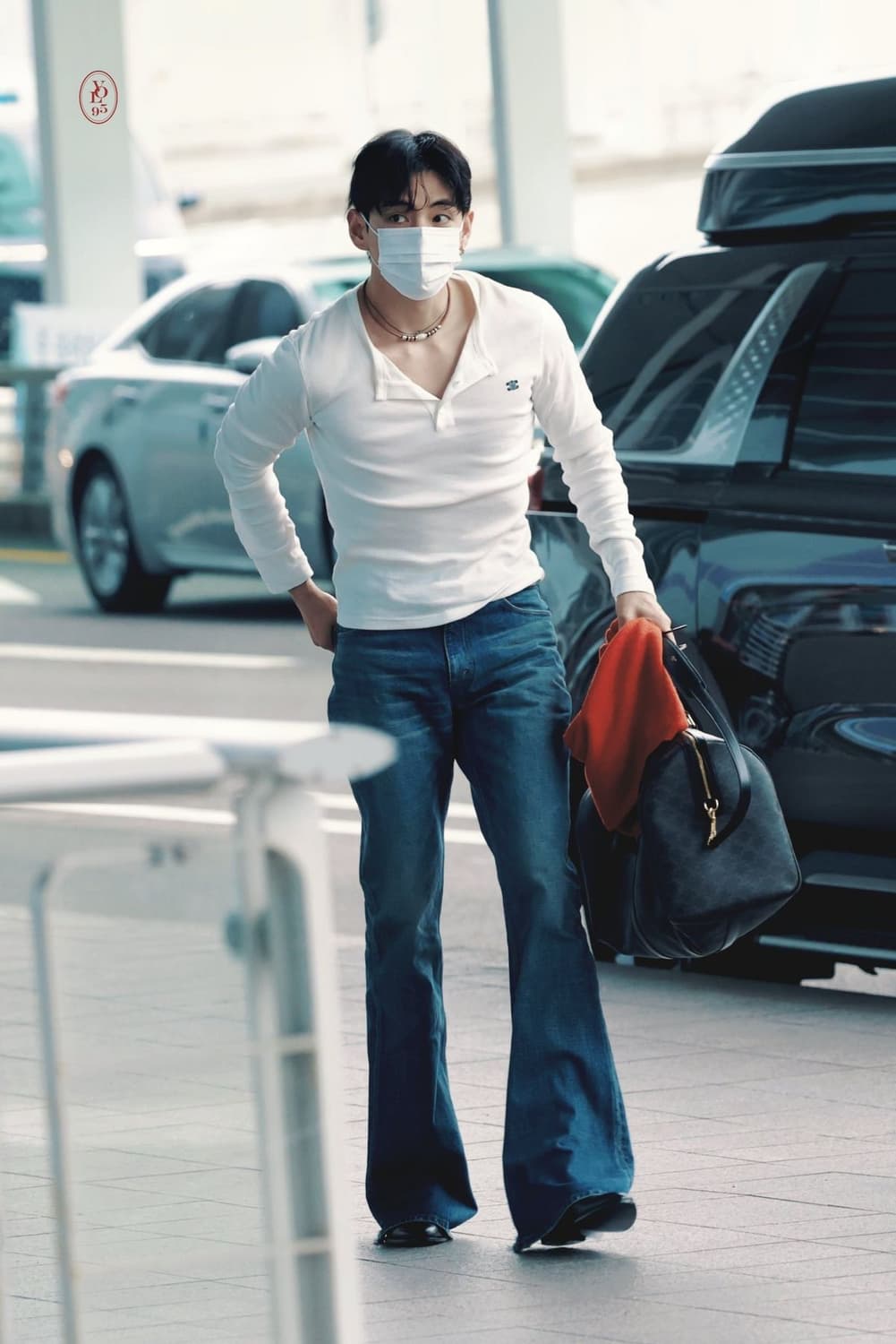 엘무드 잔느 플레어 데님 프렌치 블루 부츠컷 44 상품이미지1