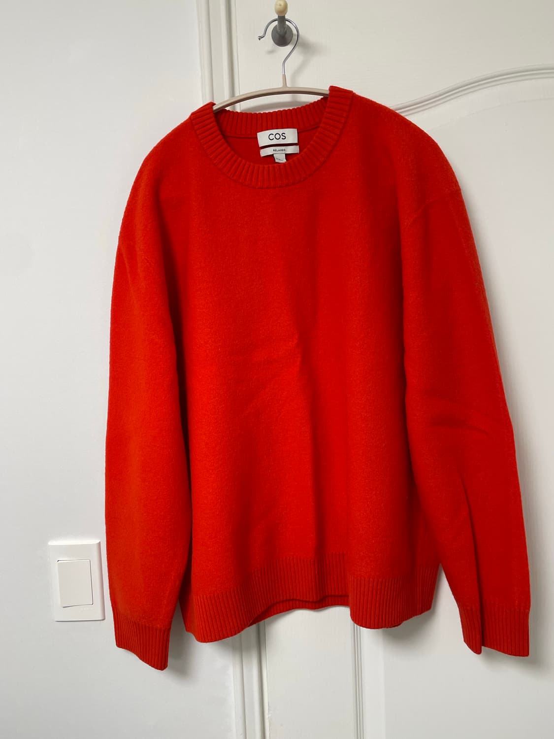 코스(COS) 보일드 울 크루넥 점퍼 브라이트 오렌지 XL 상품이미지5