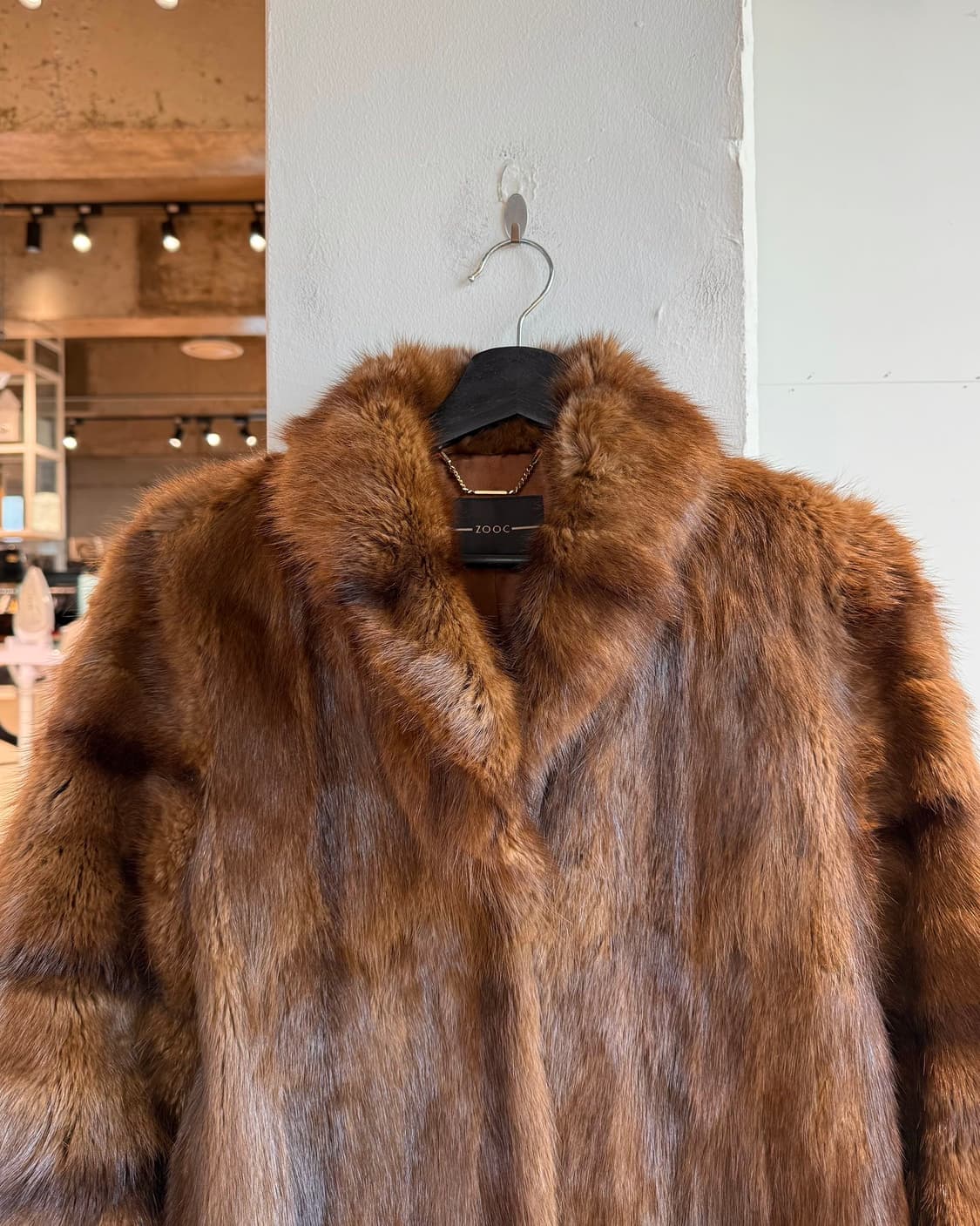 주크 브라운 머스크랫 크롭 퍼자켓 상품이미지3