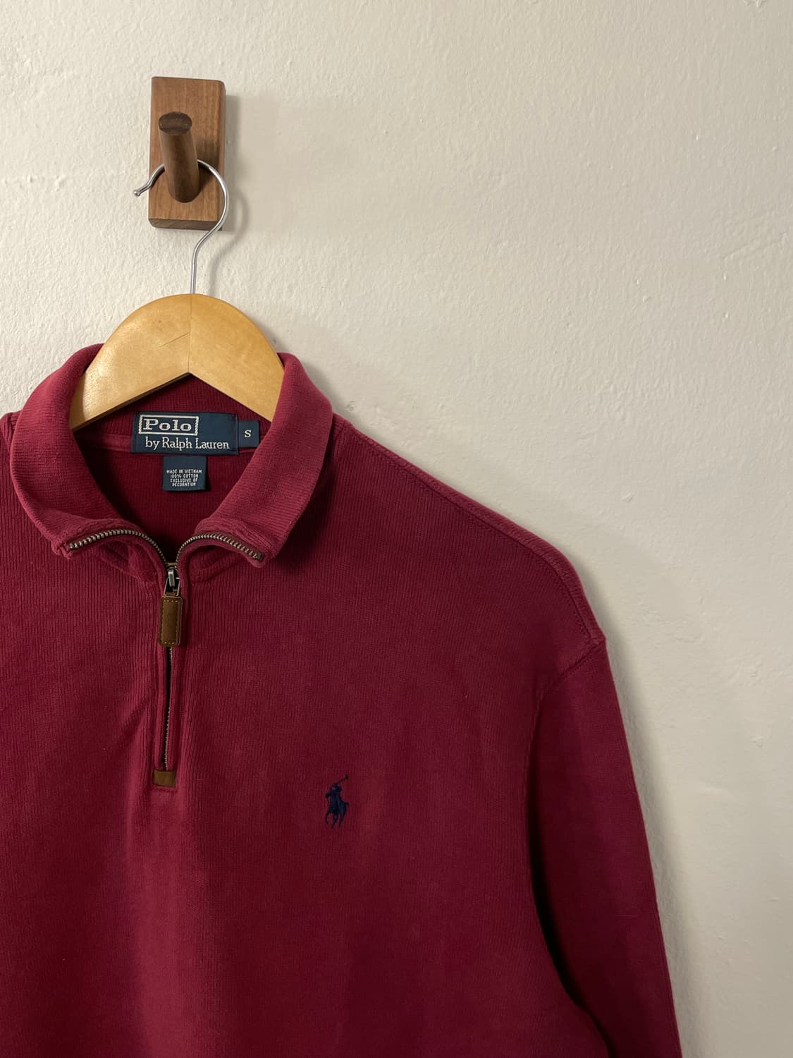 폴로 버건디 반집업 니트  상품이미지5