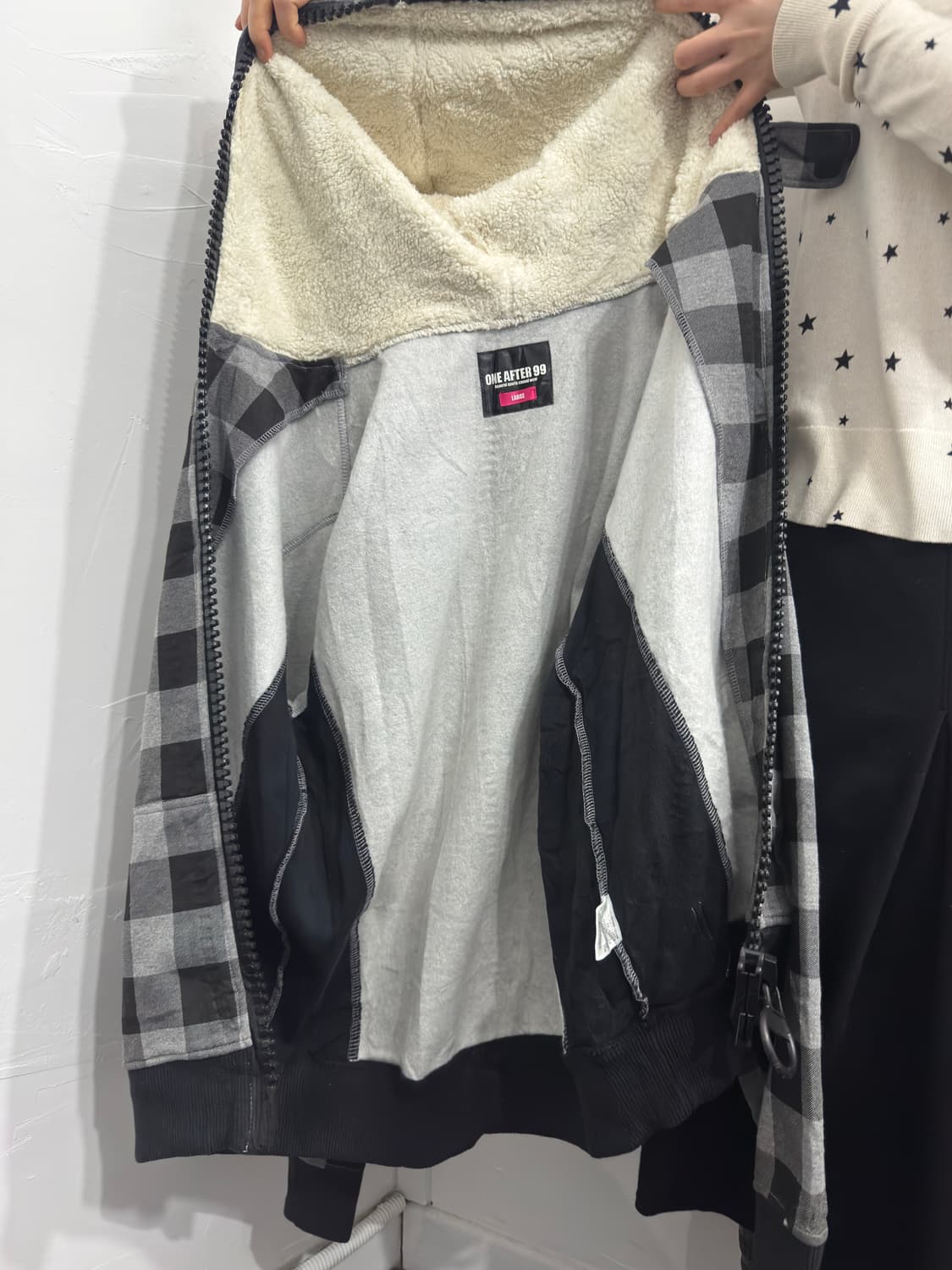 one after 99 check hood zipup 상품이미지6