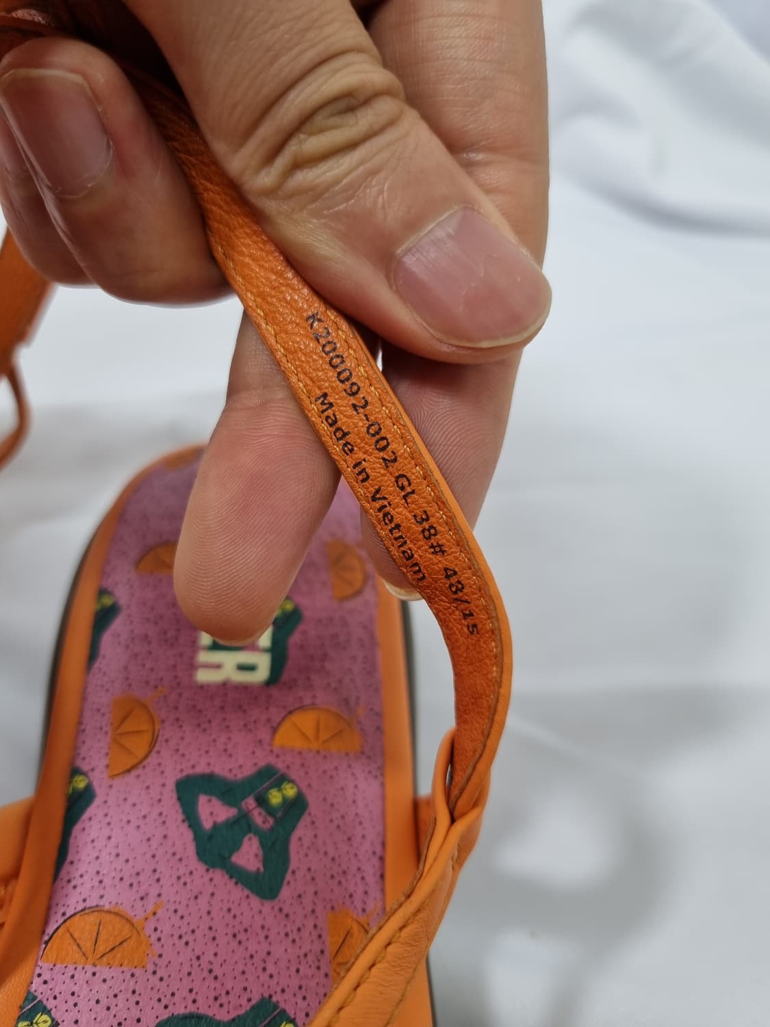 38 245 캠퍼 FIS 피스 스트랩 샌들 오렌지 상품이미지5