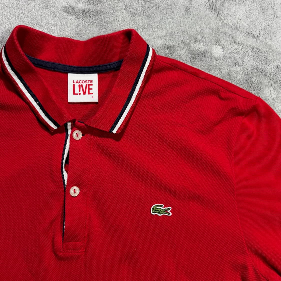 라코스테 레드 폴로티셔츠 상품이미지2