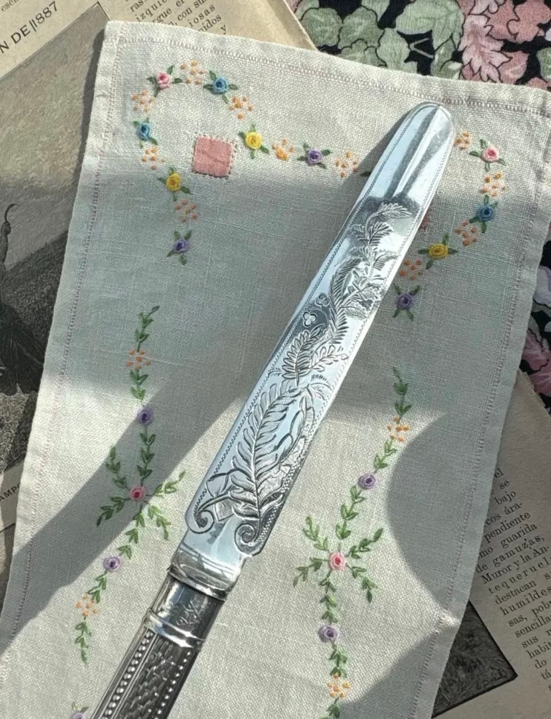 [레어]빅토리아시대 앤틱 실버플레이트 버터나이프 상품이미지2