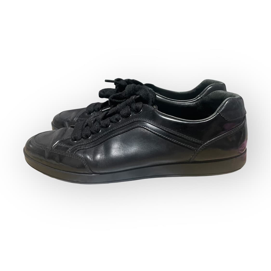 270) 프라다 스포츠 레더 스니커즈 블랙 상품이미지4