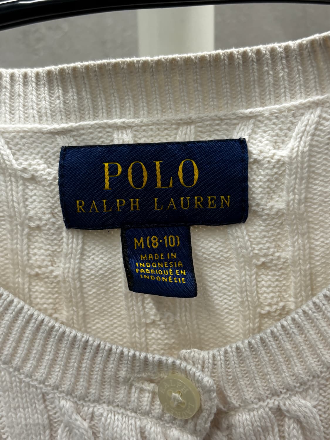 폴로 랄프로렌 아이보리 케이블 가디건 M 상품이미지4