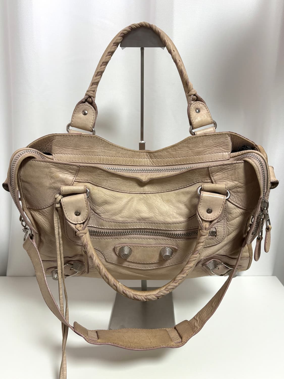 발렌시아가 자이언트 모터백 베이지 상품이미지6