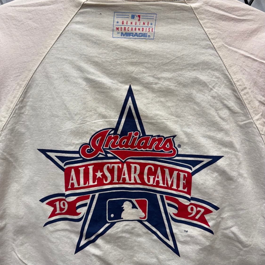 90s MLB 클리블랜드 인디언스 리버시블 핀스트라이프 자켓 상품이미지8