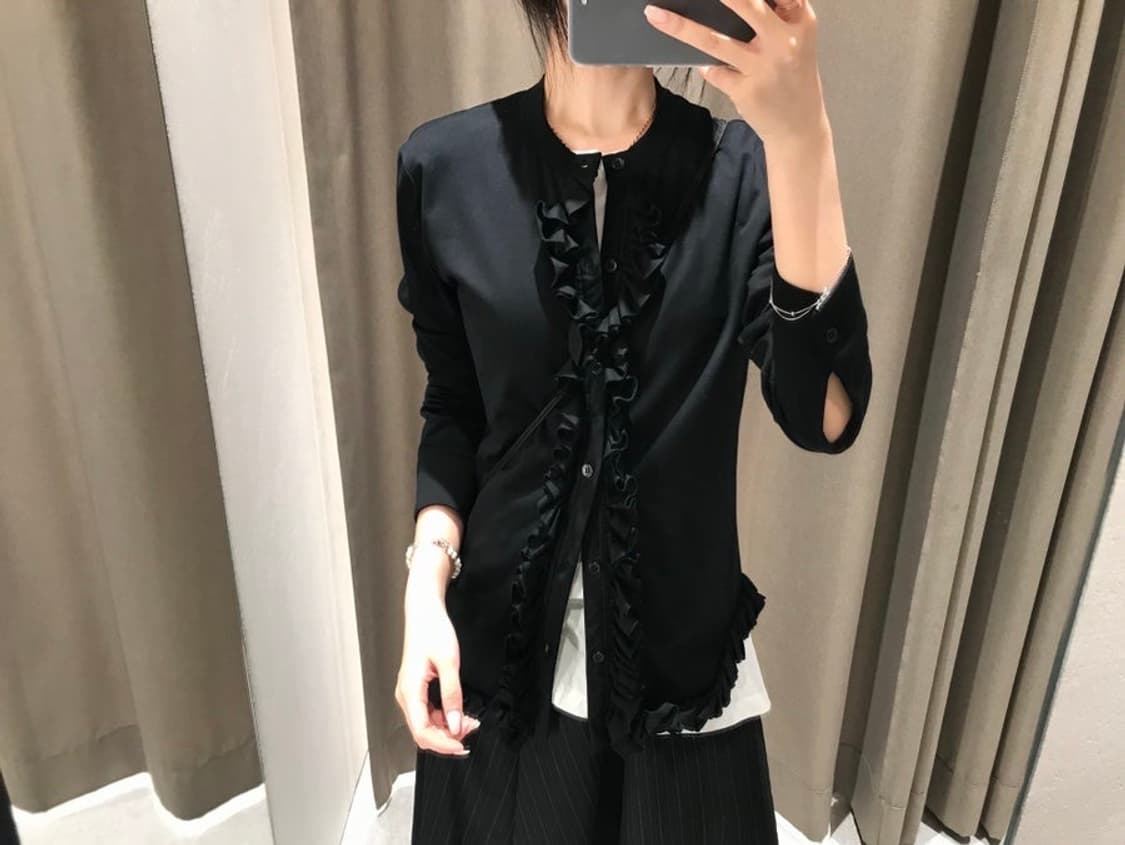 Noir Kei Ninomiya ruffle cardigan S 상품이미지1