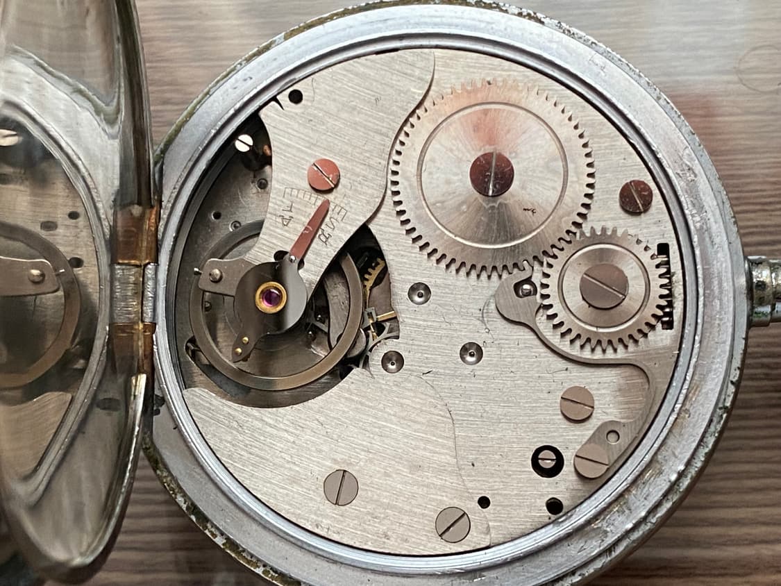 레오니다스(Leonidas) 수동식 스톱워치 회중시계 빈티지시 판매 상품이미지8