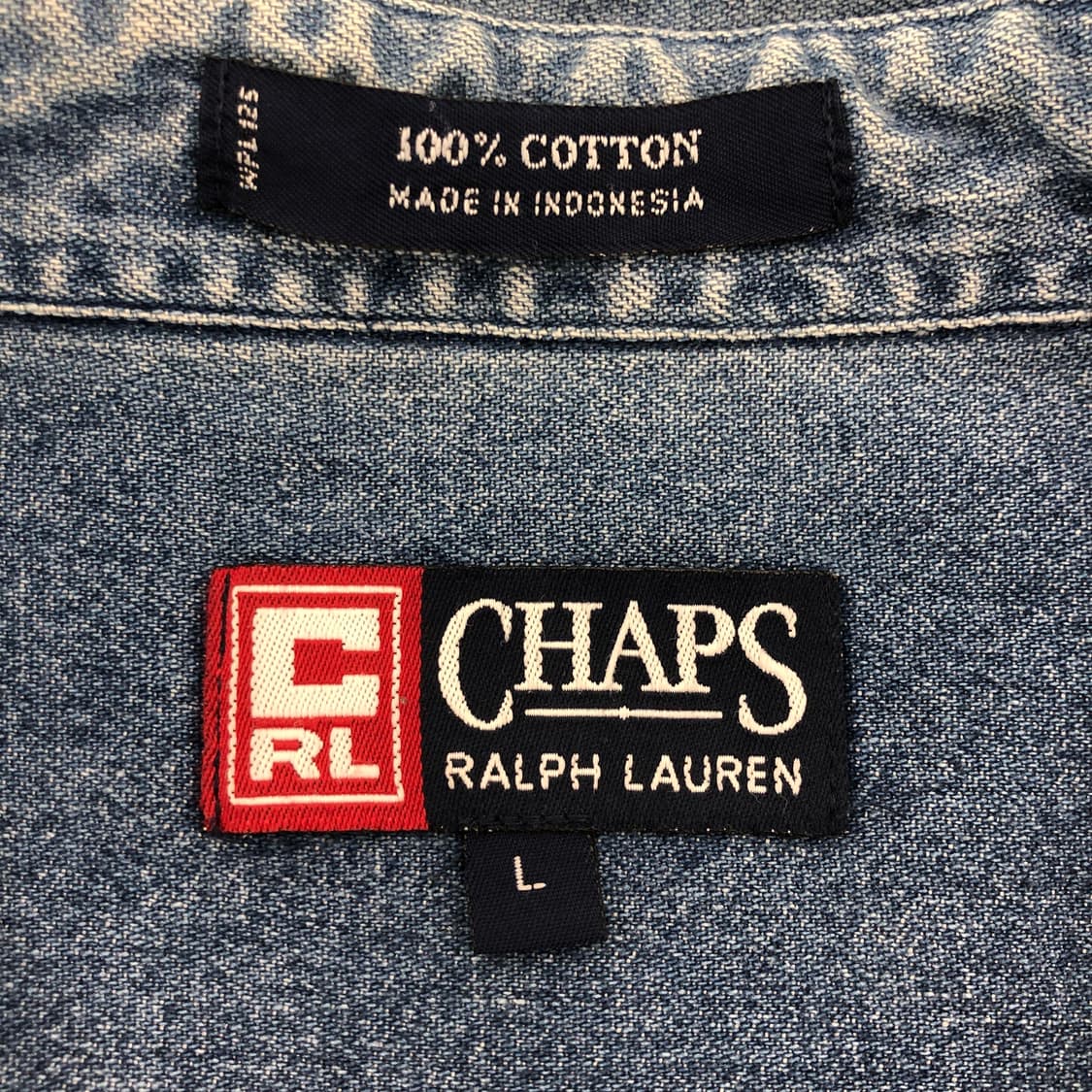 90s 챕스 랄프로렌 오버데님셔츠 L 100-105 상품이미지5