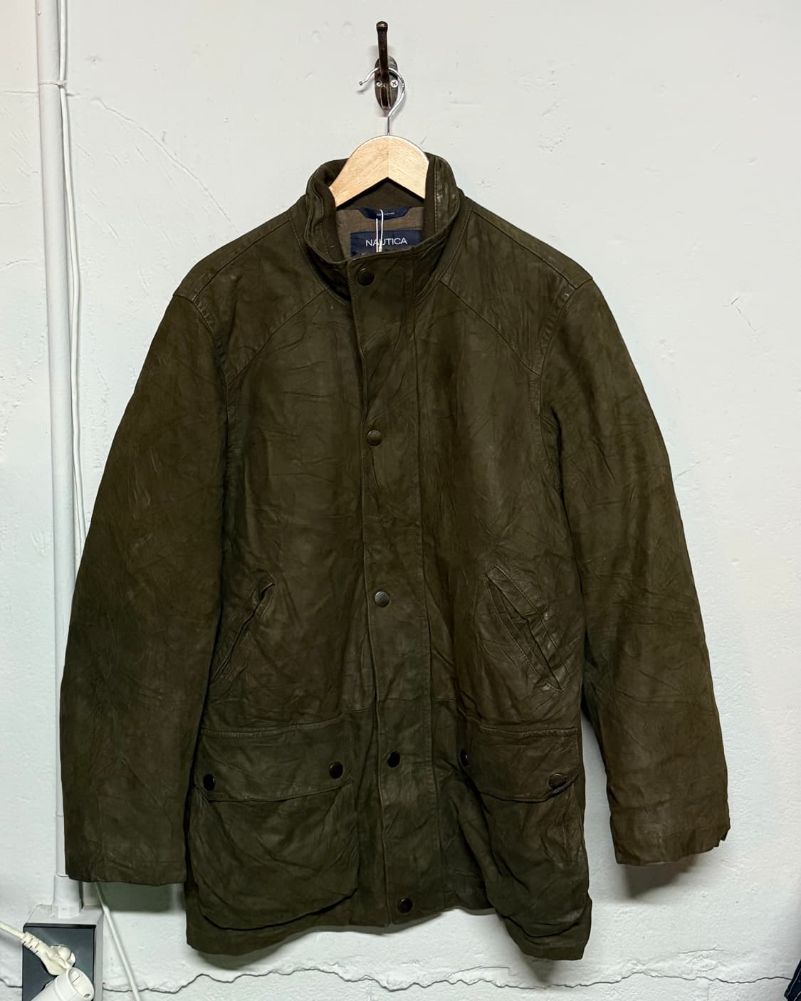 90‘s 노티카 레더 헌팅자켓 M 상품이미지1