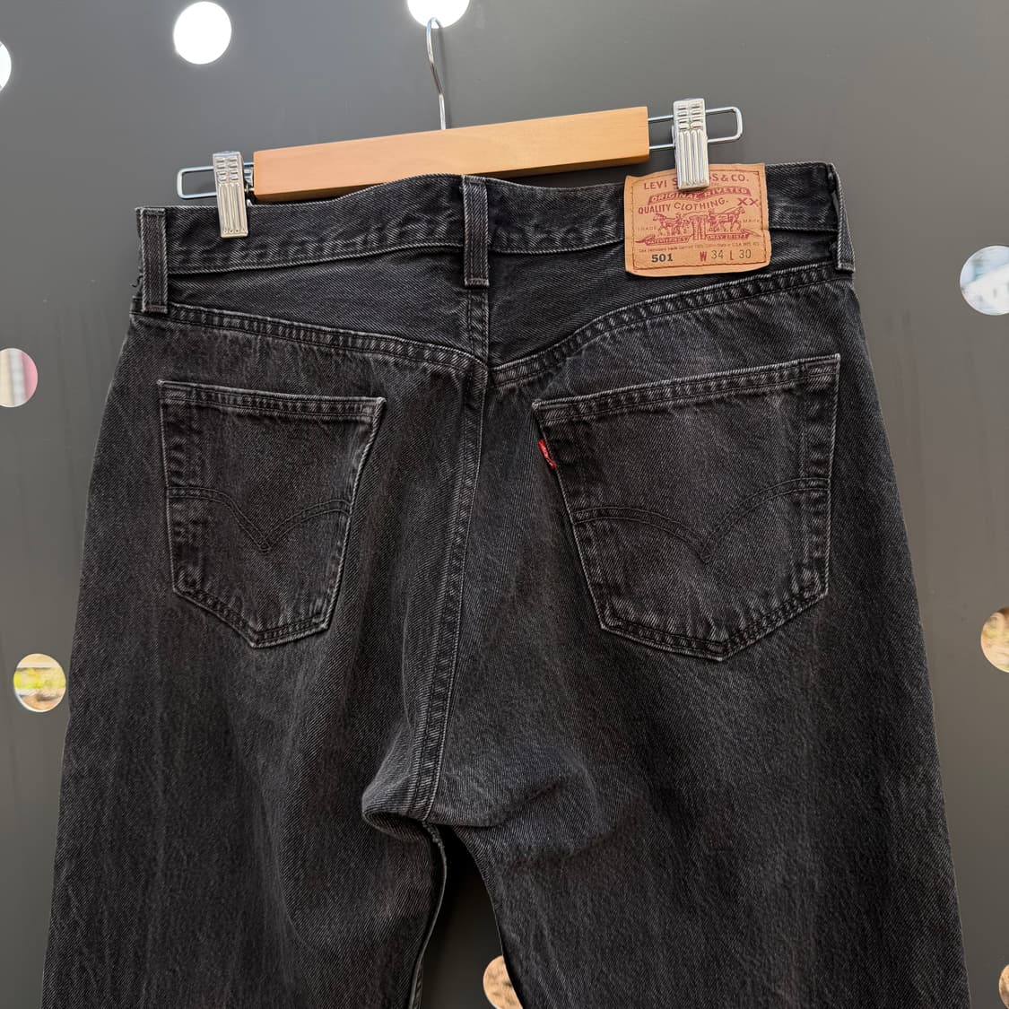 90s USA 빈티지 리바이스 501 블랙 W34 L30 상품이미지6