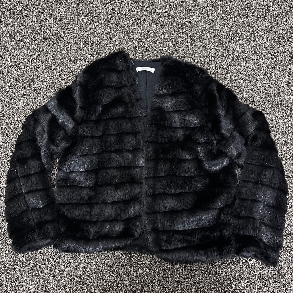 MANGO 망고 여성 밍크 털 자켓 블랙 M 상품이미지1
