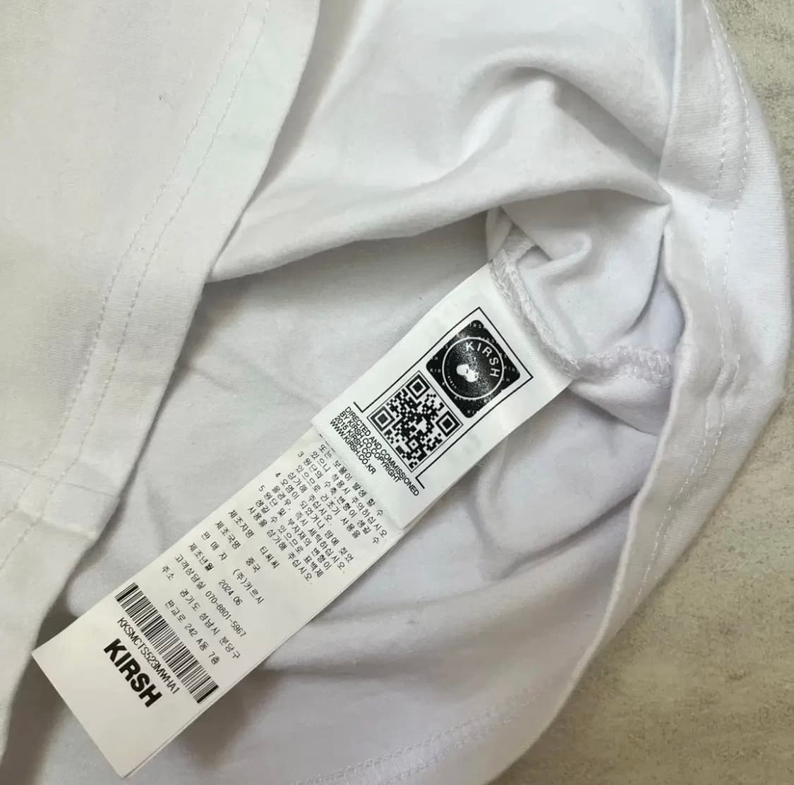 키르시 아이러브 키르시 크롭 티셔츠 [화이트] 상품이미지3