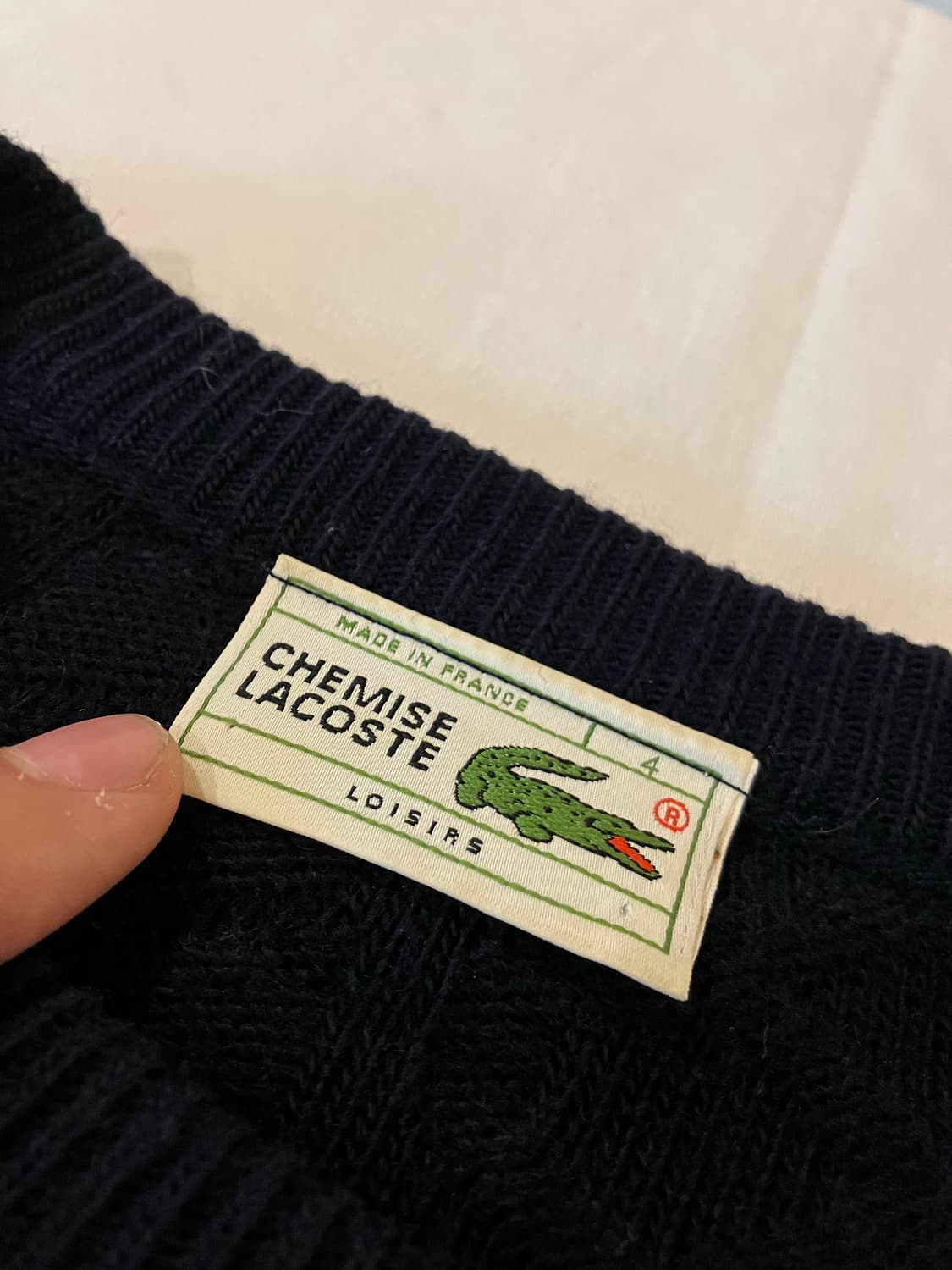 70-80s CHEMISE 라코스테 멀티케이블 니트 네이비 상품이미지4