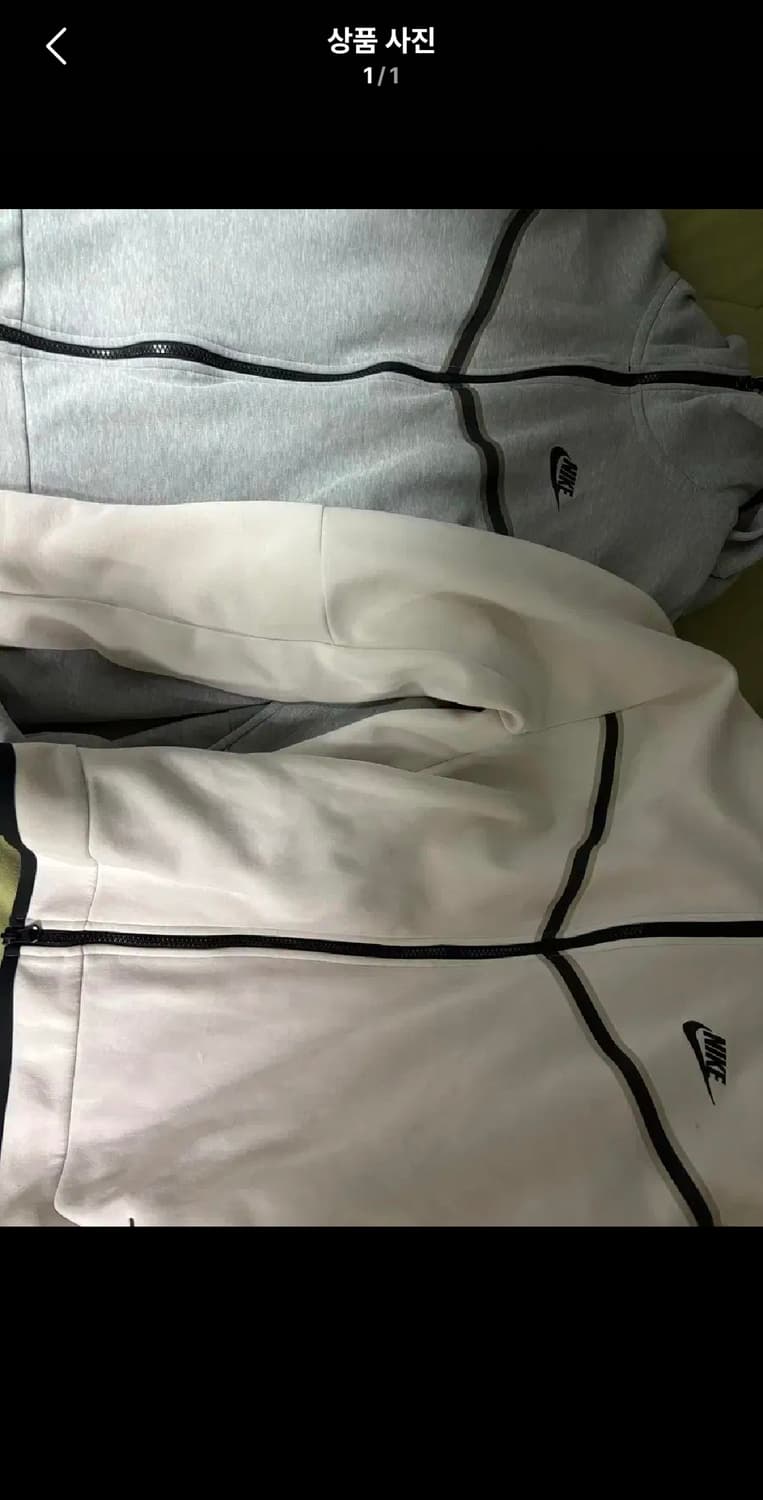 나이키 테크팩 트레이닝 후드집업 회색/화이트 상품이미지1