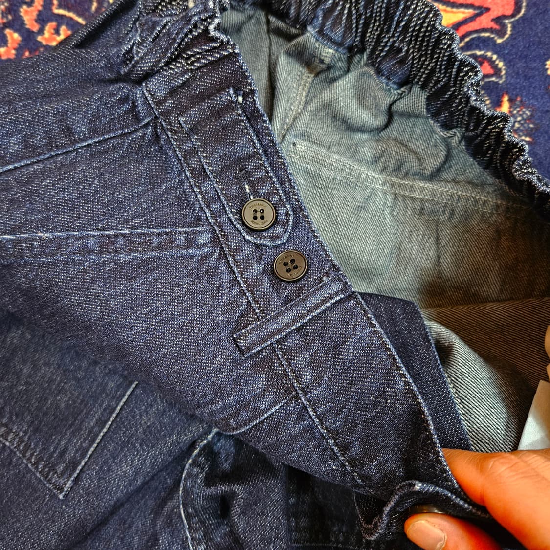 더만(THEMANN) 핀턱 뒷 밴딩 와이드 팬츠 50size 상품이미지7