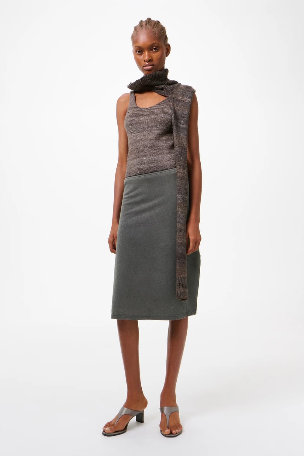 [34,36]아워레가시 26ss PICNIC 스커트/그레이 상품이미지1