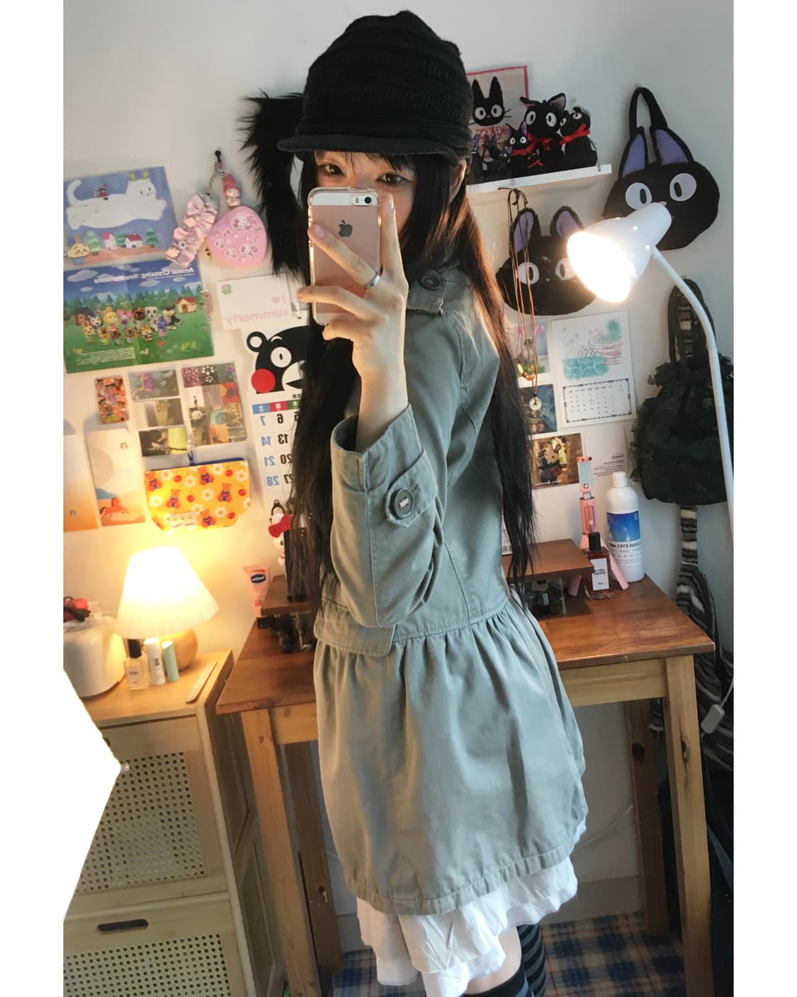 VINTAGE SAFARI CHECK LINING COAT BEIGE 상품이미지5