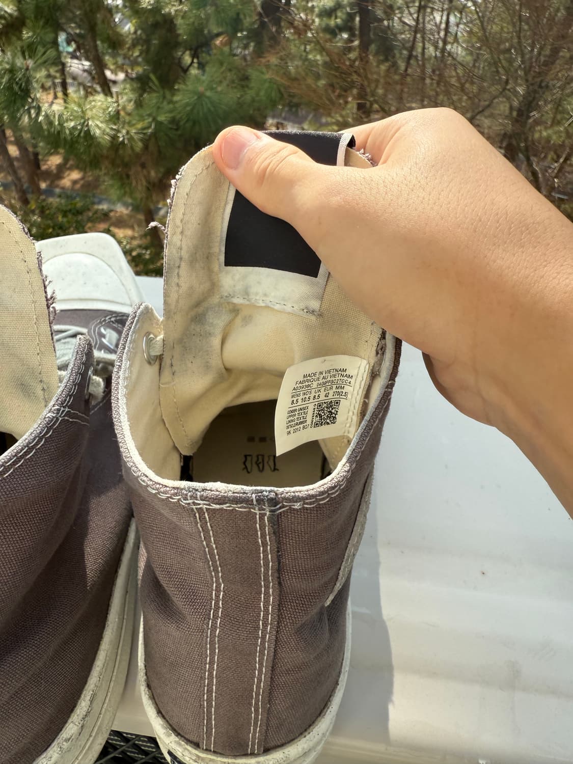 컨버스 x 다크쉐도우 터보다크 척 70 하이 그레이 상품이미지5