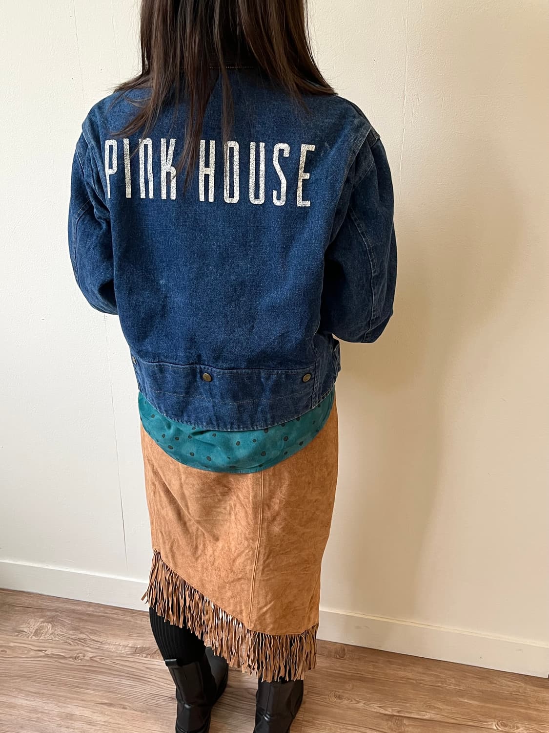 Pink house 라이더 데님 봄버 자켓 상품이미지9