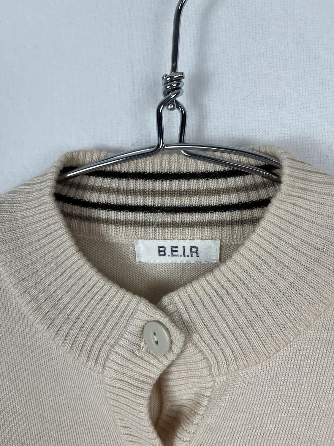 Vintage 스트라이프 포인트 아이보리 가디건  상품이미지3