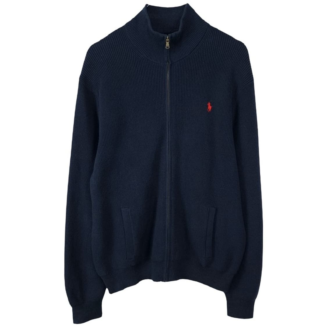 [폴로 랄프로렌] 포니 로고 자수 니트 집업 가디건 네이비 M20101 상품이미지2