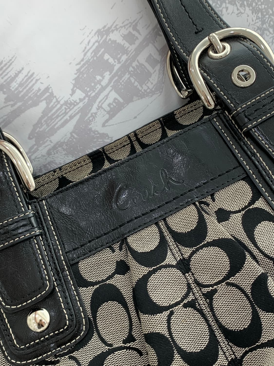 [S급] Coach Vintage Black Shoulder Bag 상품이미지5