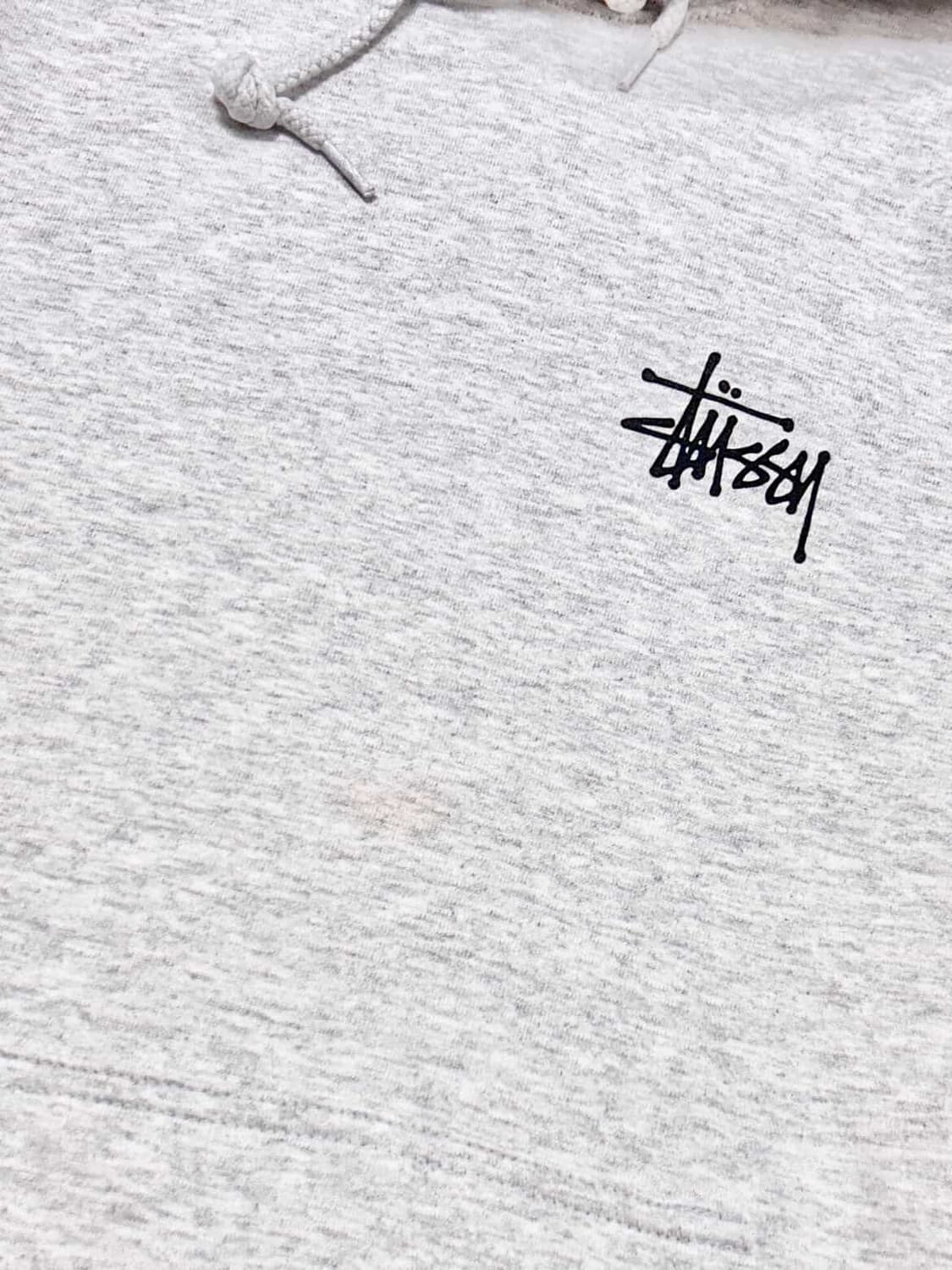 스투시 빅로고 멜란지그레이 후드 상품이미지10