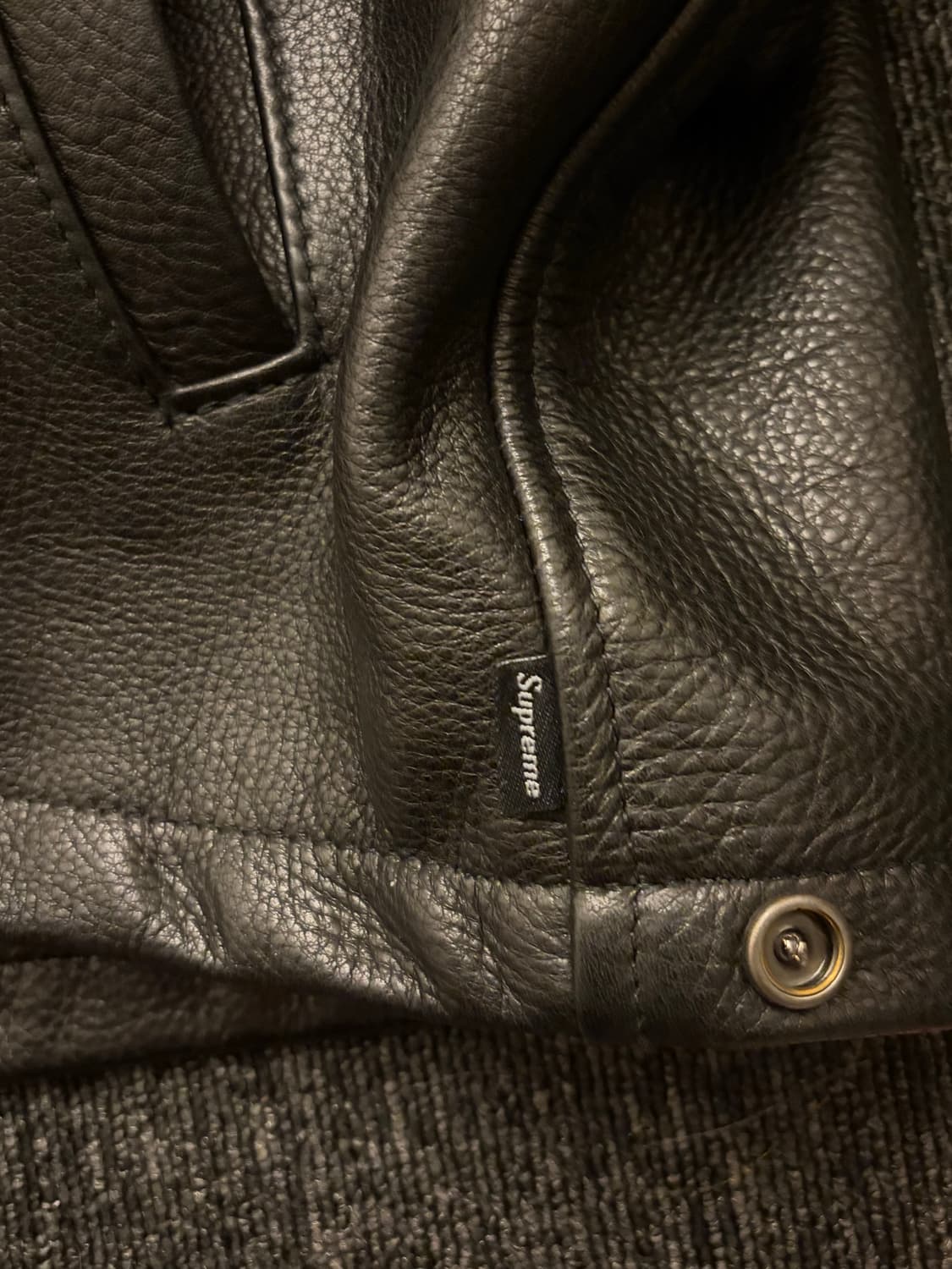 슈프림X쇼트 레더 클립 자켓 M 상품이미지5