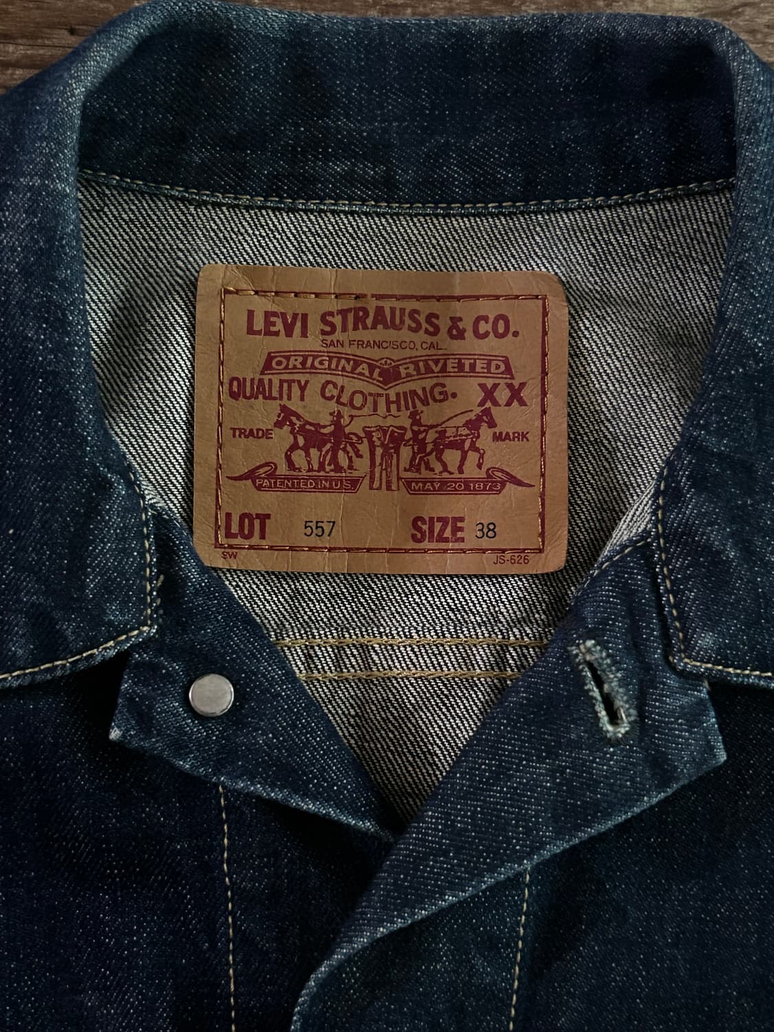 90s LEVI'S LVC 3rd DENIM TRUCKER 38 상품이미지5
