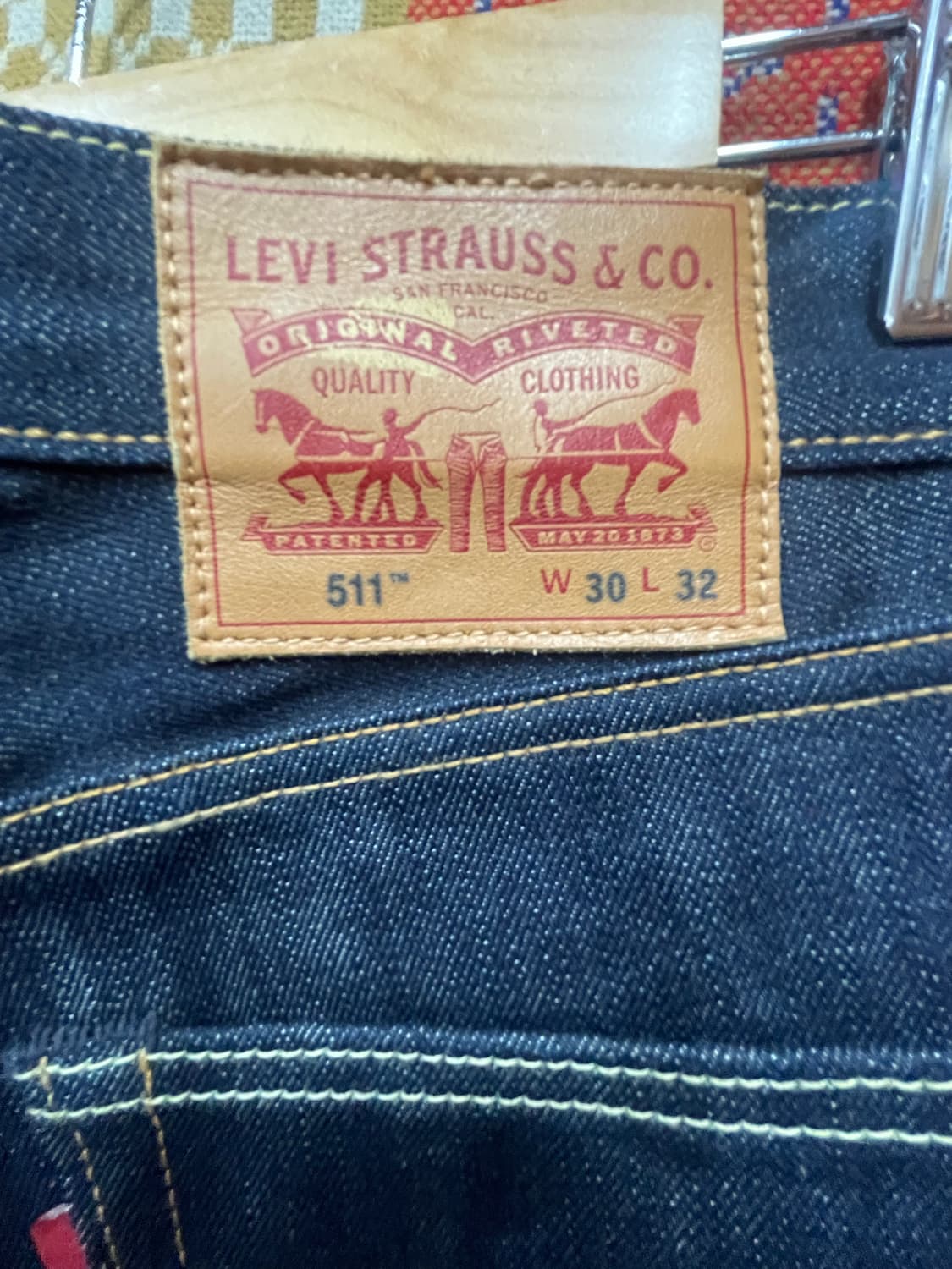 리바이스 511 셀비지 데님  노소킹  30  상품이미지4