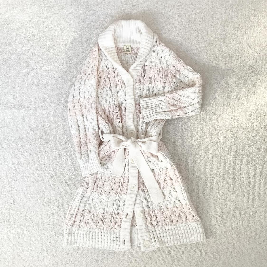 젤라또피케 연핑크 스트라이프 니트 원피스 상품이미지1