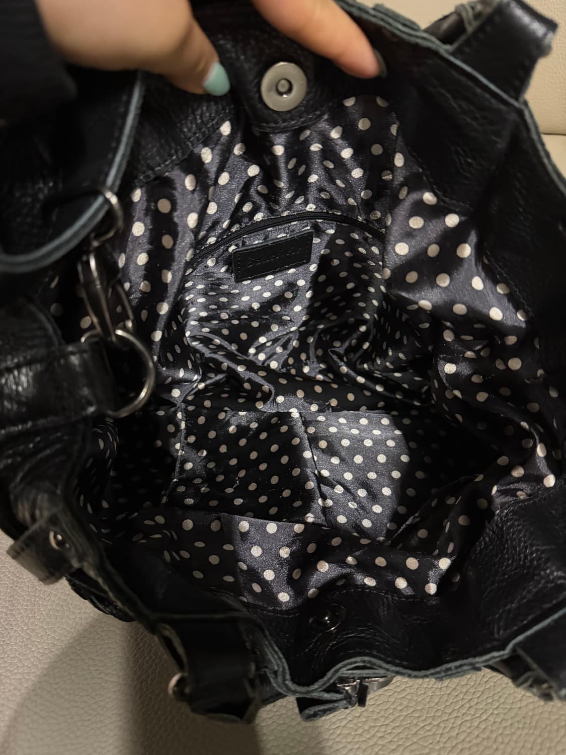 stud detail strap point real leather bag 상품이미지8