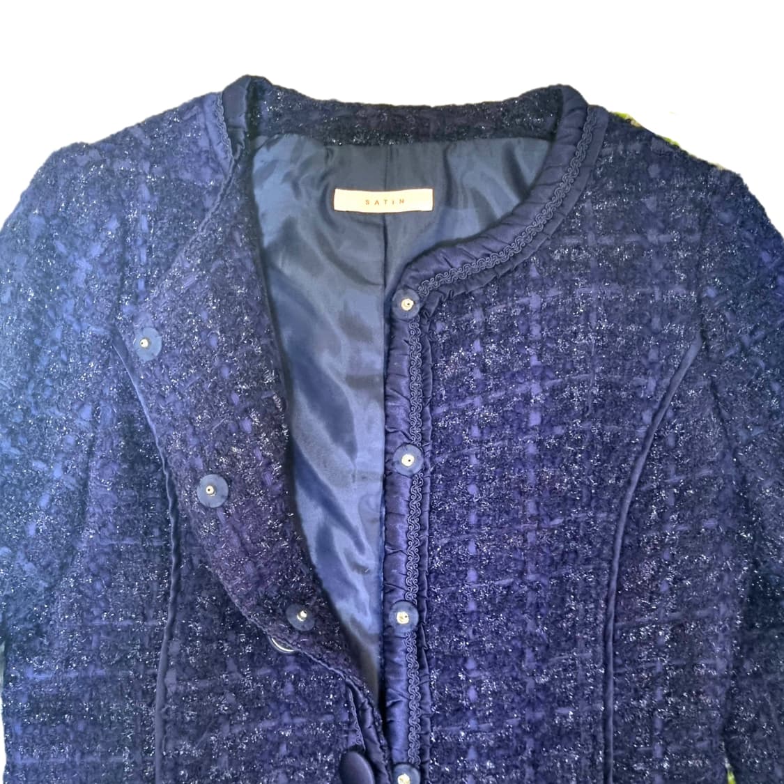 satin 네이비 코트 상품이미지3