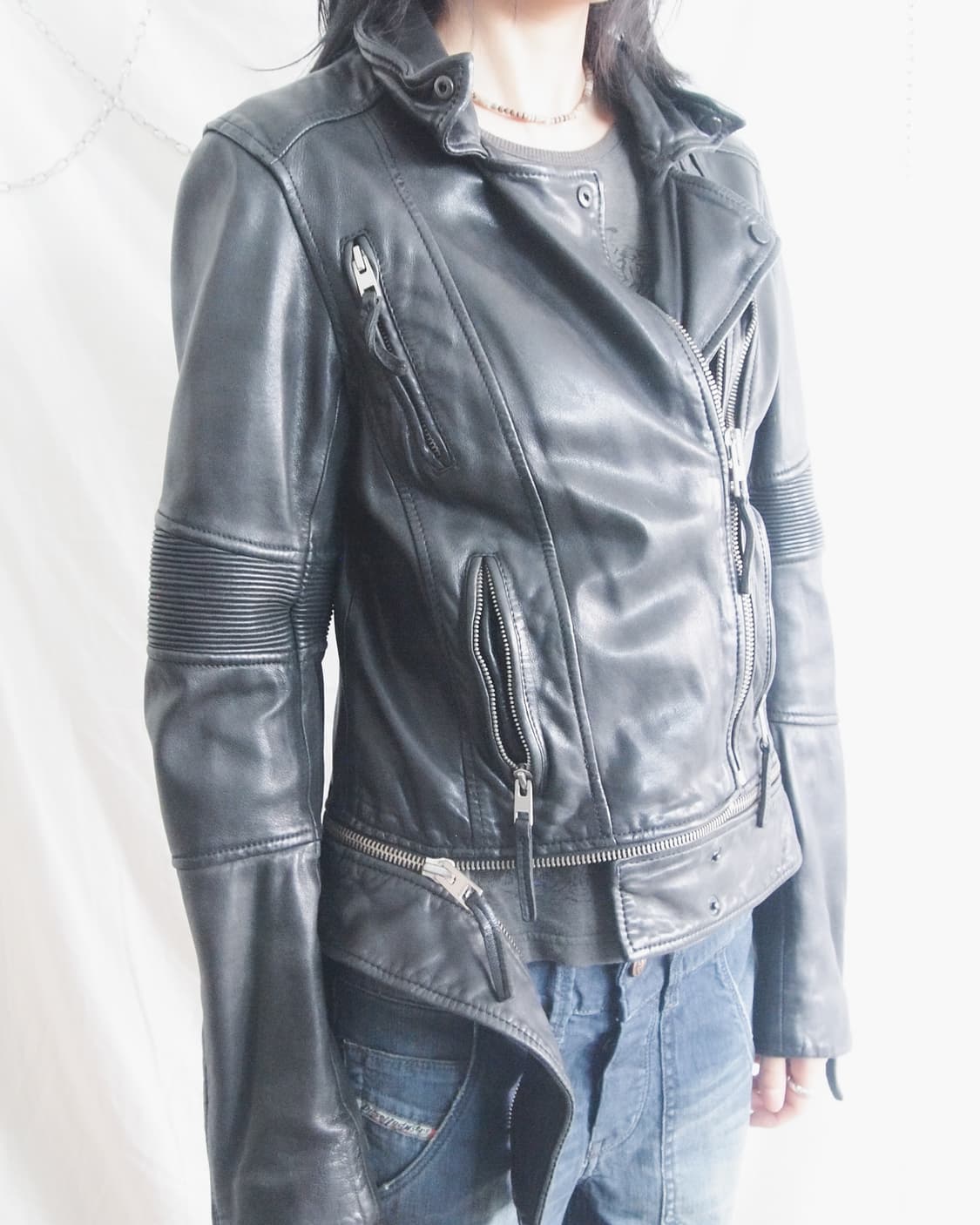 올세인츠 uk 지퍼크롭 라이더자켓 상품이미지1