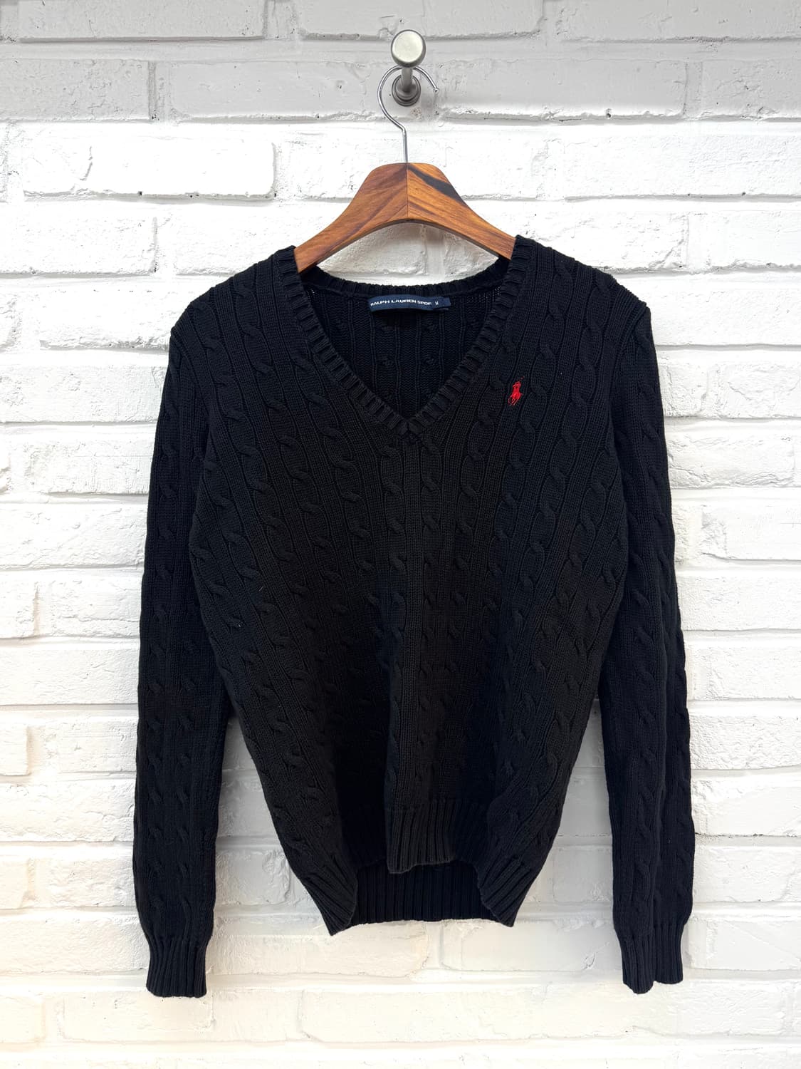 폴로 스포츠 블랙 꽈베기 니트 상품이미지3