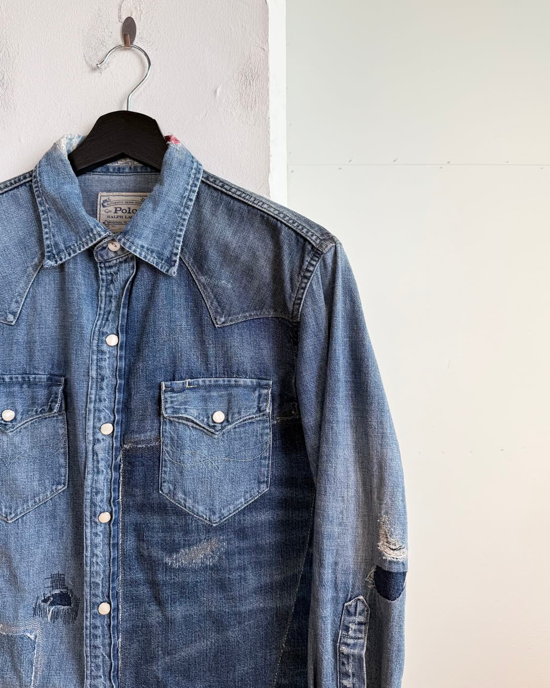 폴로 랄프로렌 데님 패치워크 웨스턴 셔츠  상품이미지4