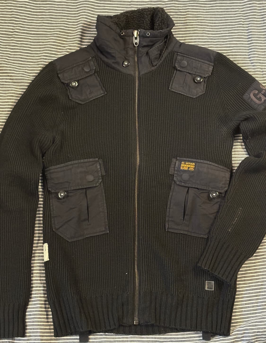 지스타로우 3301 니트집업 자켓 상품이미지1