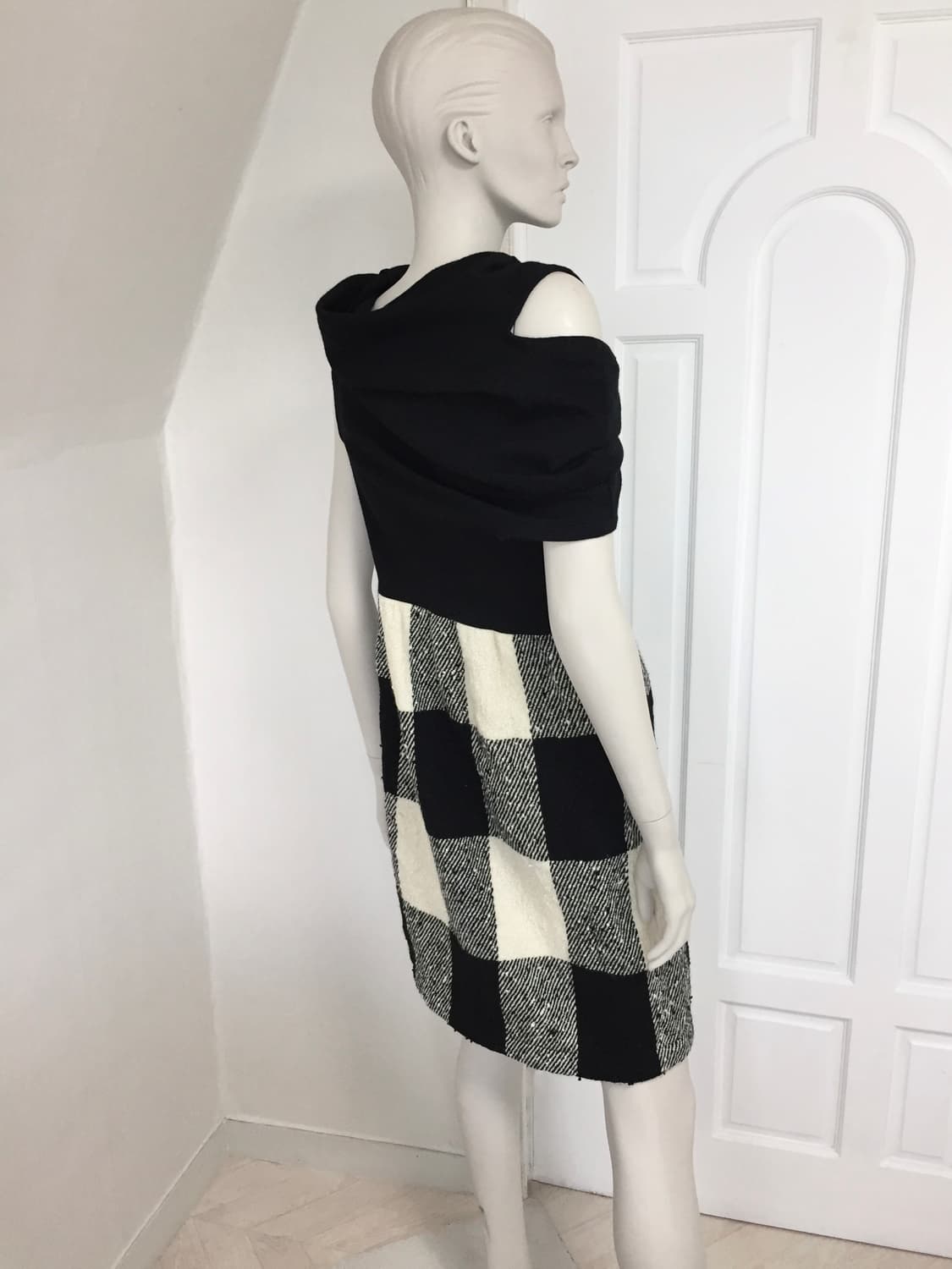꼼데가르송 Asymmetric Check Heavy Dres 상품이미지5