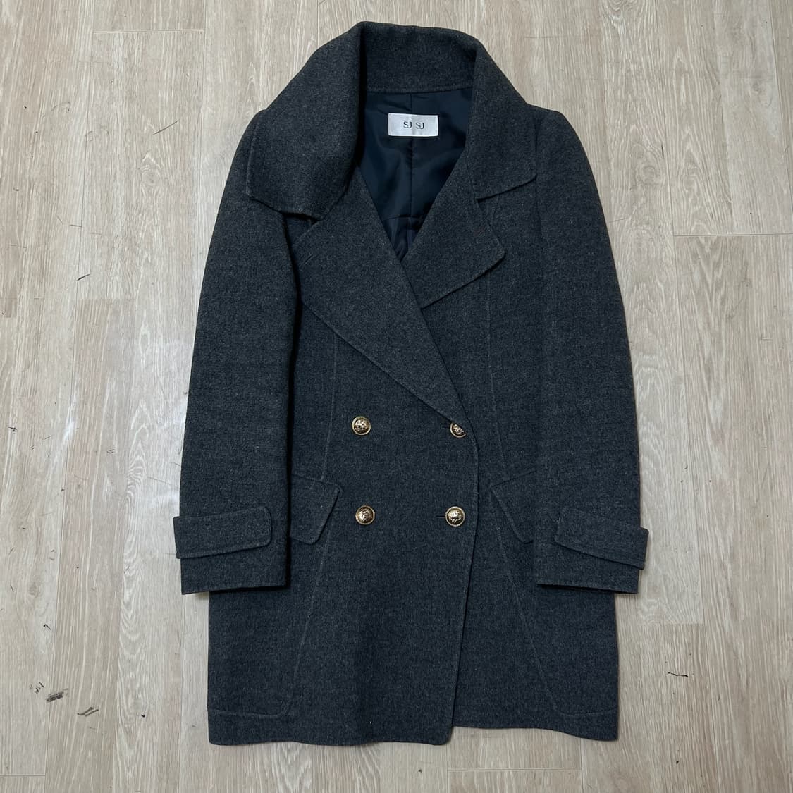한섬 SJSJ 여성 모직 금장 더플 코트 55-66  상품이미지1