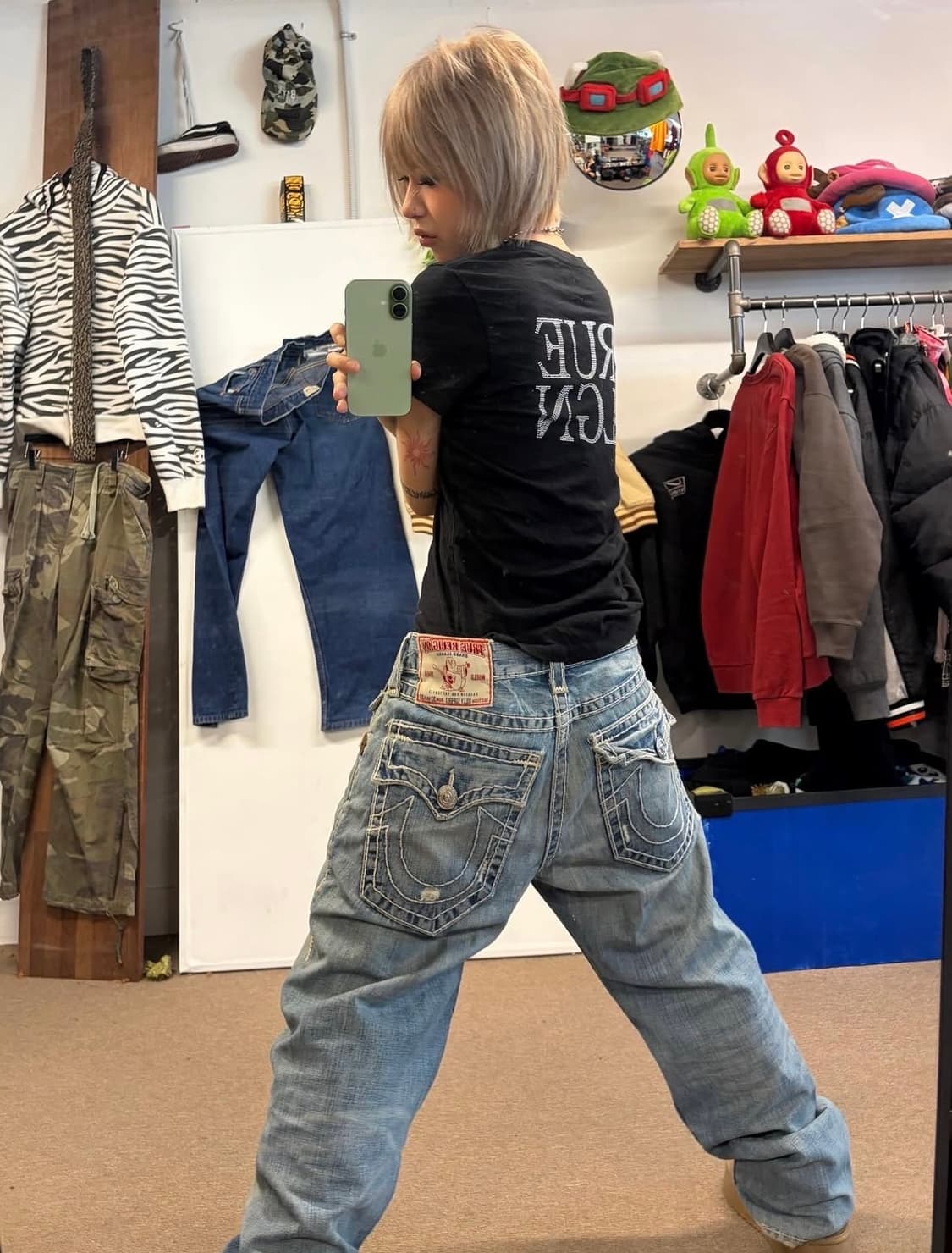 트루 릴리전 빅 스티치 데님 팬츠 진 바지 상품이미지3