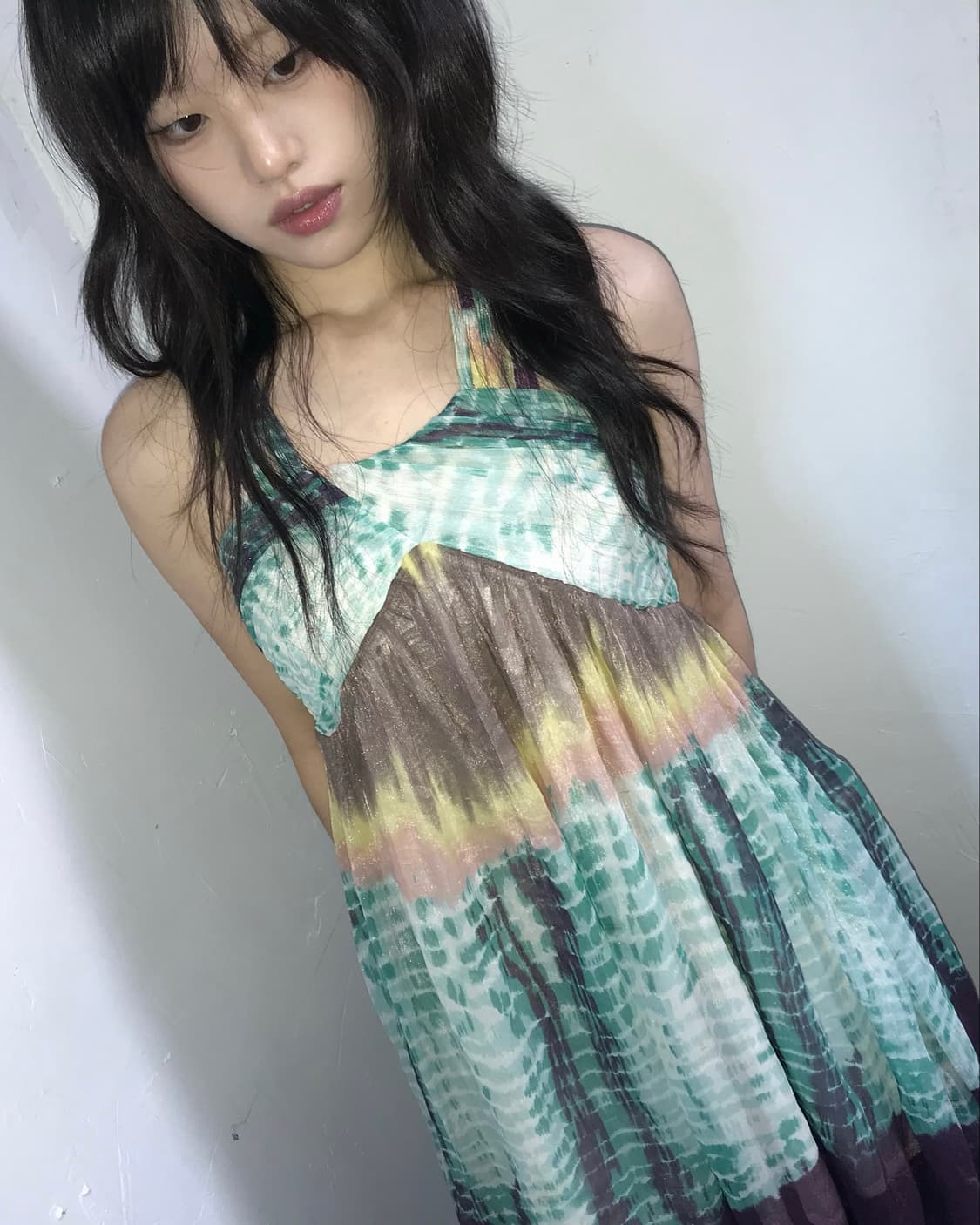 숲속의 요정 홀터넥 드레스 상품이미지1