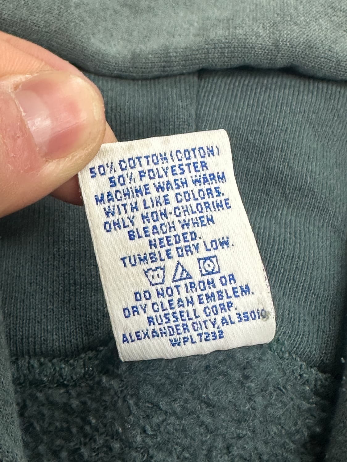 90s 러셀 카키 후드집업 XL 상품이미지5