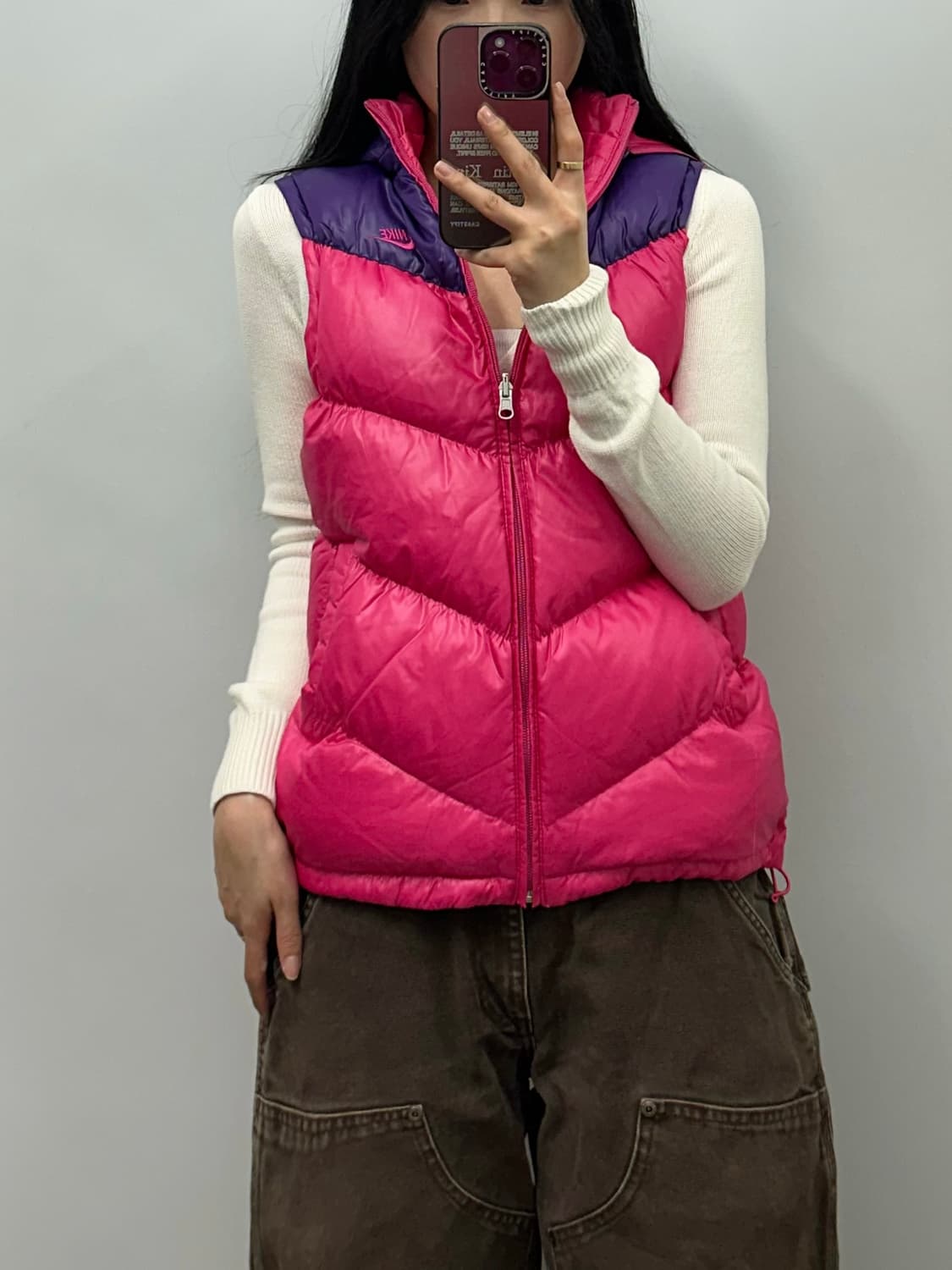 나이키 퓨추라 리버시블 핑크 조끼 패딩 상품이미지1