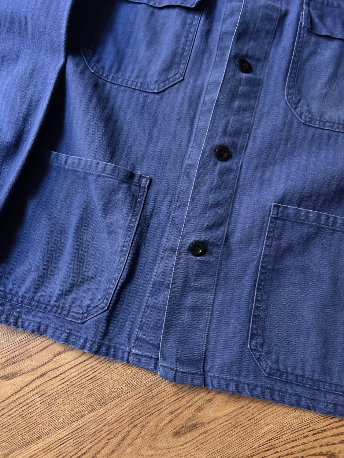 [M]90's 빈티지 4포켓 HBT 프렌치 워크 자켓 상품이미지4