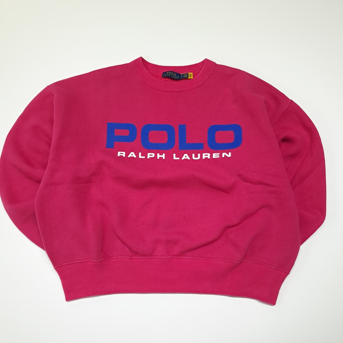 CL866 S 폴로 QR 빅로고 핫핑크 맨투맨 스웻셔츠 상품이미지1