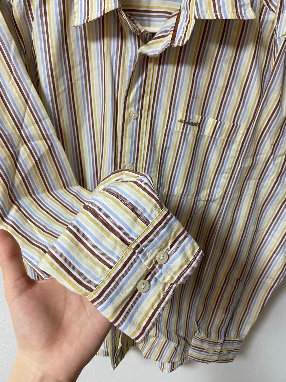 빈티지 스트라이프 오버핏셔츠 상품이미지2